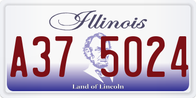 IL license plate A375024