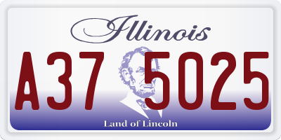 IL license plate A375025