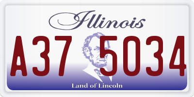 IL license plate A375034