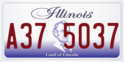 IL license plate A375037