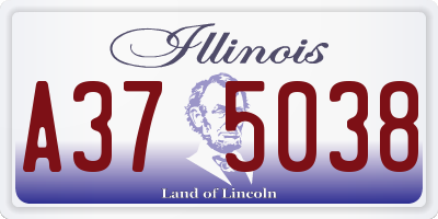 IL license plate A375038