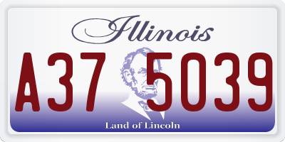 IL license plate A375039