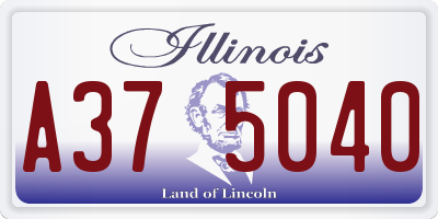 IL license plate A375040