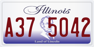 IL license plate A375042