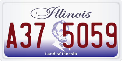IL license plate A375059