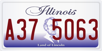 IL license plate A375063