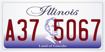 IL license plate A375067