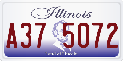 IL license plate A375072