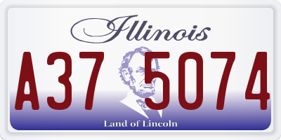 IL license plate A375074