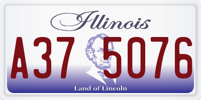 IL license plate A375076