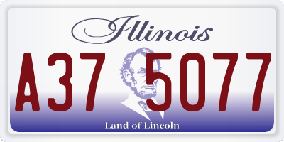IL license plate A375077