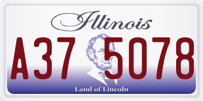 IL license plate A375078