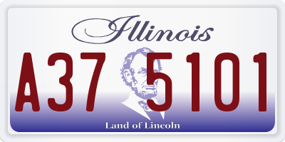 IL license plate A375101