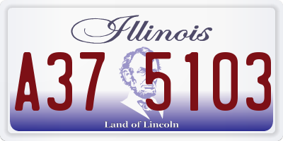 IL license plate A375103