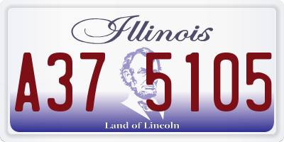 IL license plate A375105