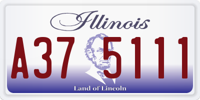 IL license plate A375111