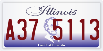 IL license plate A375113