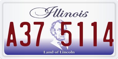 IL license plate A375114