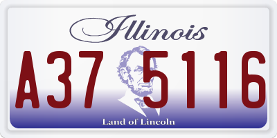IL license plate A375116