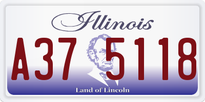 IL license plate A375118