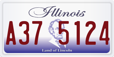 IL license plate A375124