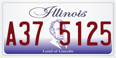 IL license plate A375125