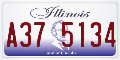 IL license plate A375134