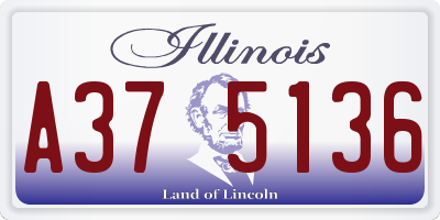 IL license plate A375136