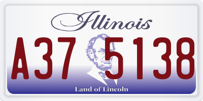 IL license plate A375138