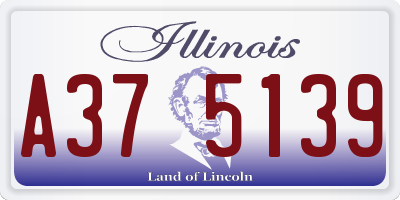 IL license plate A375139