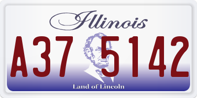 IL license plate A375142