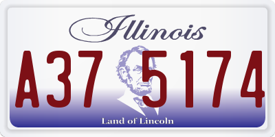 IL license plate A375174