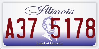 IL license plate A375178