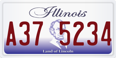 IL license plate A375234