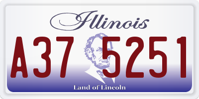 IL license plate A375251