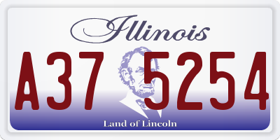 IL license plate A375254