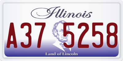 IL license plate A375258