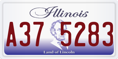 IL license plate A375283