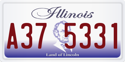 IL license plate A375331
