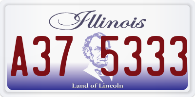 IL license plate A375333