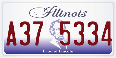 IL license plate A375334