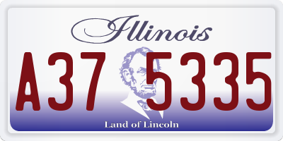 IL license plate A375335