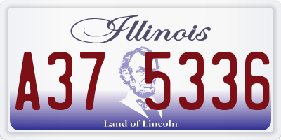 IL license plate A375336