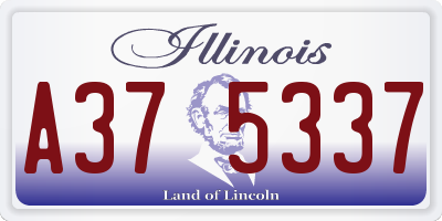 IL license plate A375337