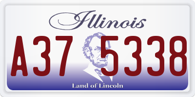 IL license plate A375338