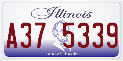 IL license plate A375339