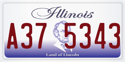 IL license plate A375343