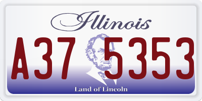 IL license plate A375353