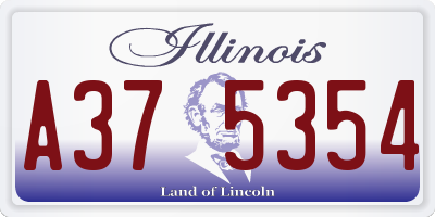 IL license plate A375354
