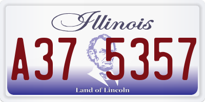 IL license plate A375357